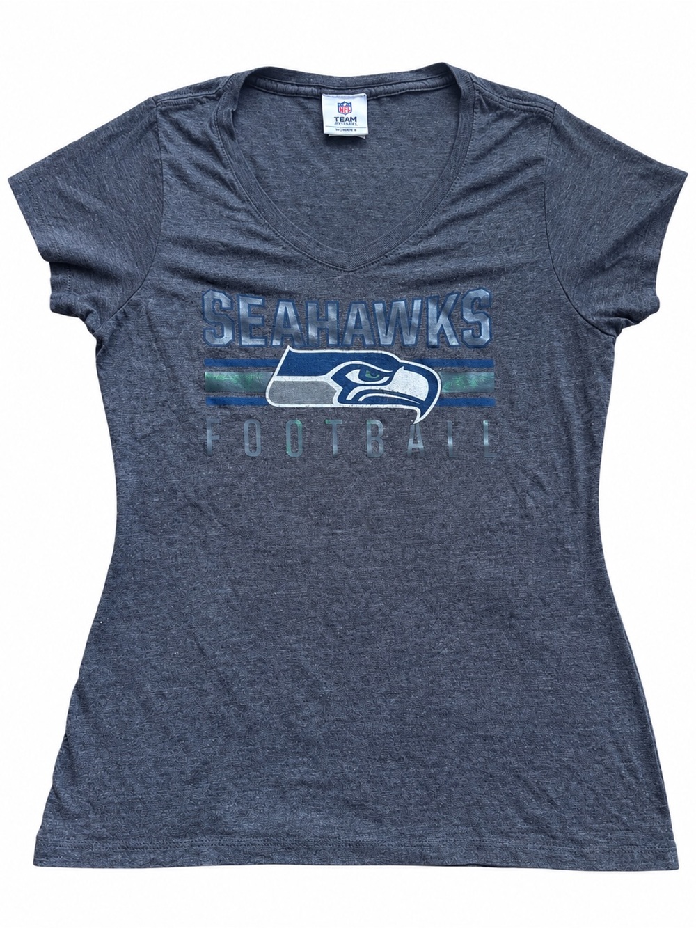 NFL Seahawks Women's Heather Gray V-Neck Tee